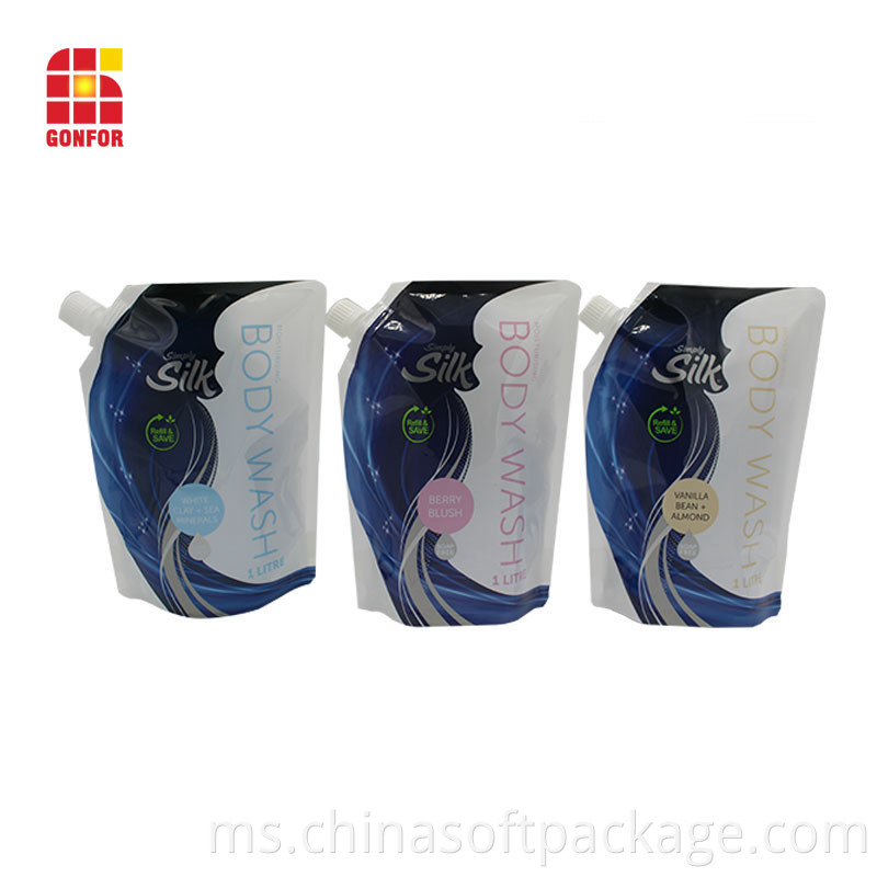 Custom Printed Liquid Soap Bag Standing Doypack For Detergent